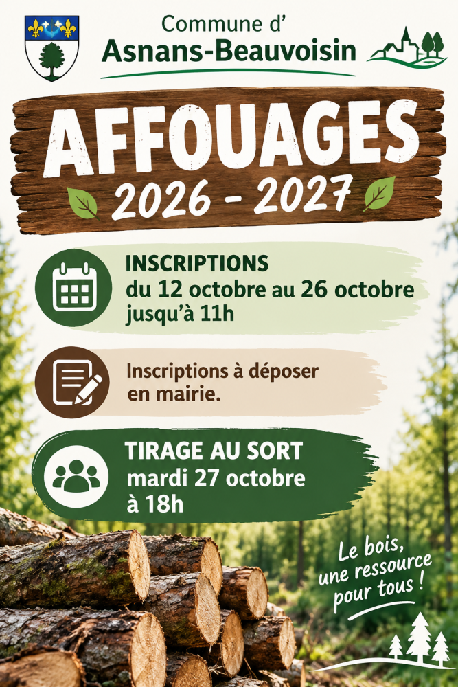 Affouages 2026 / 2027